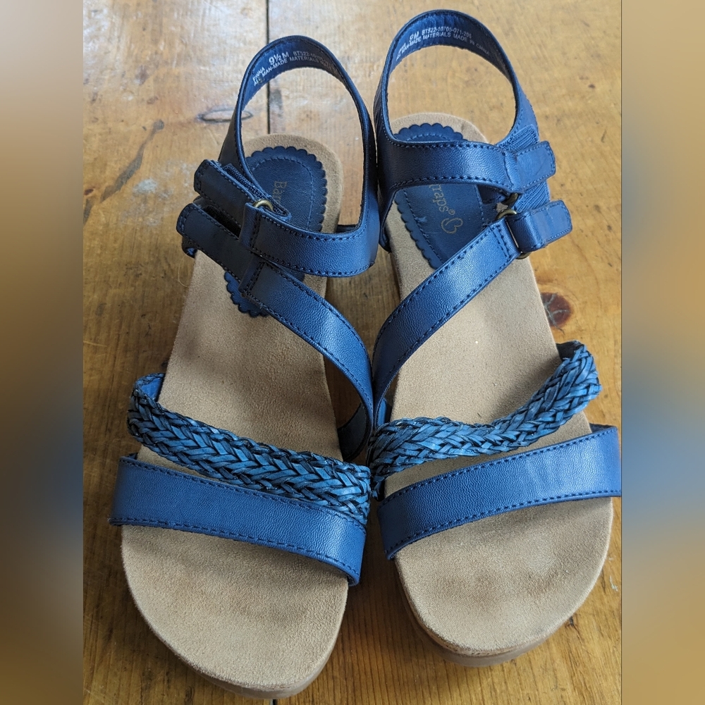 BareTraps Blue Wedge Sandals - Picture 7 of 10